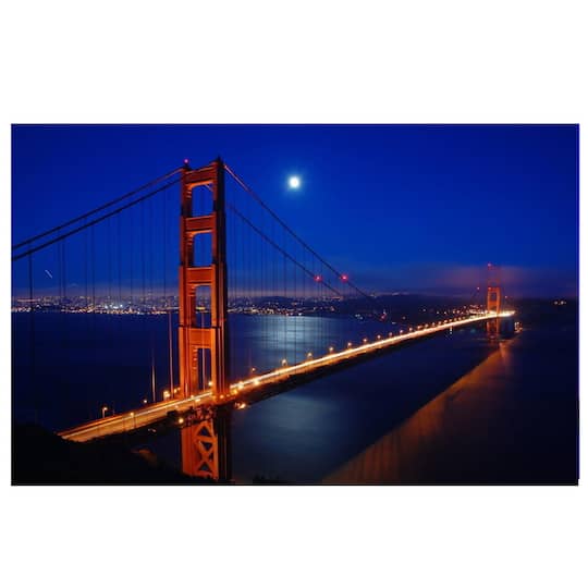 LED Lighted San Francisco Golden Gate Bridge Canvas Wall Art By Northlight in Blue | 15.75" x 23.5" | Michaels®
